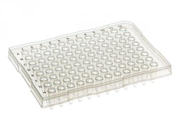SSI Bio 96-Well PCR Plate semi-skirted (ABI-style) with top ridge, Clear - 10/pack, 10pack/case